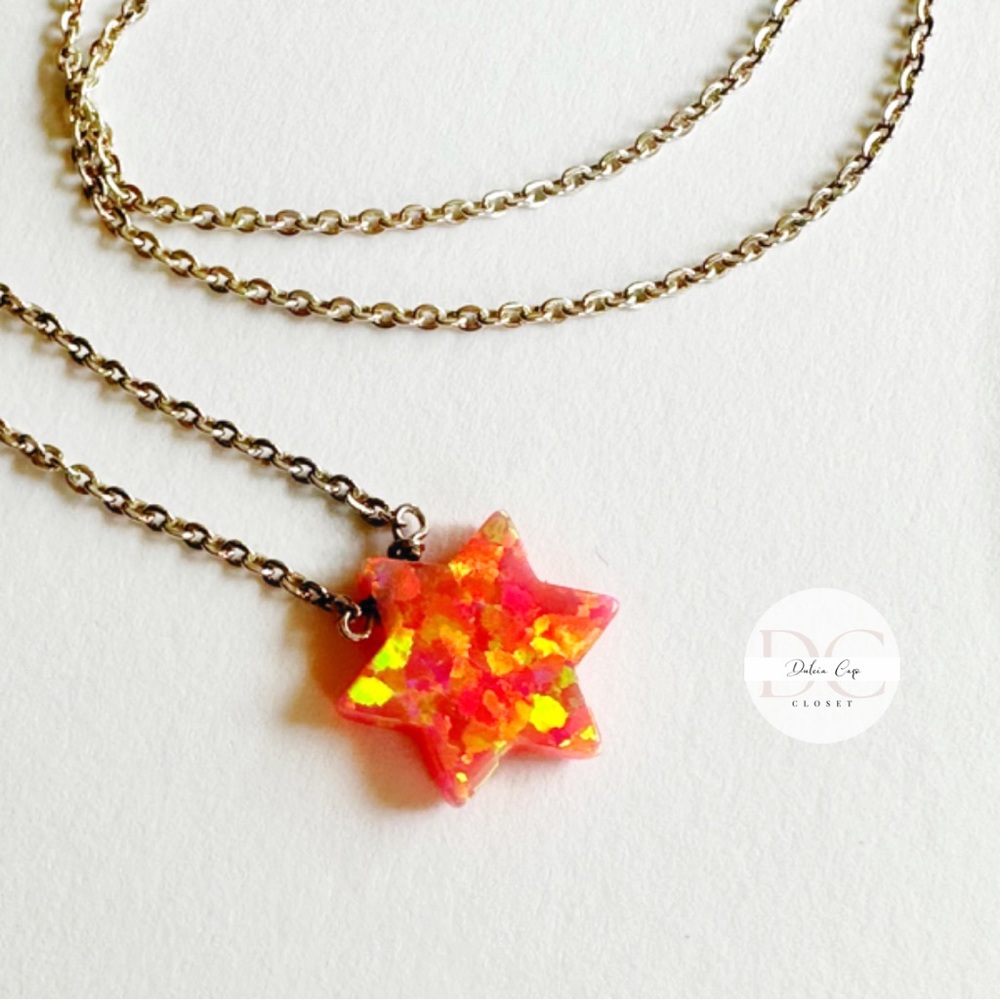 NWOT Orange / Fire Opal Star - Picture 3 of 5